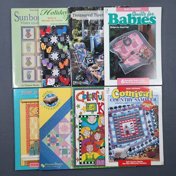 Quilting Paperback Book Lot of 8 Issues Mixed Babies Kids Christmas Holidays - Picture 1 of 16